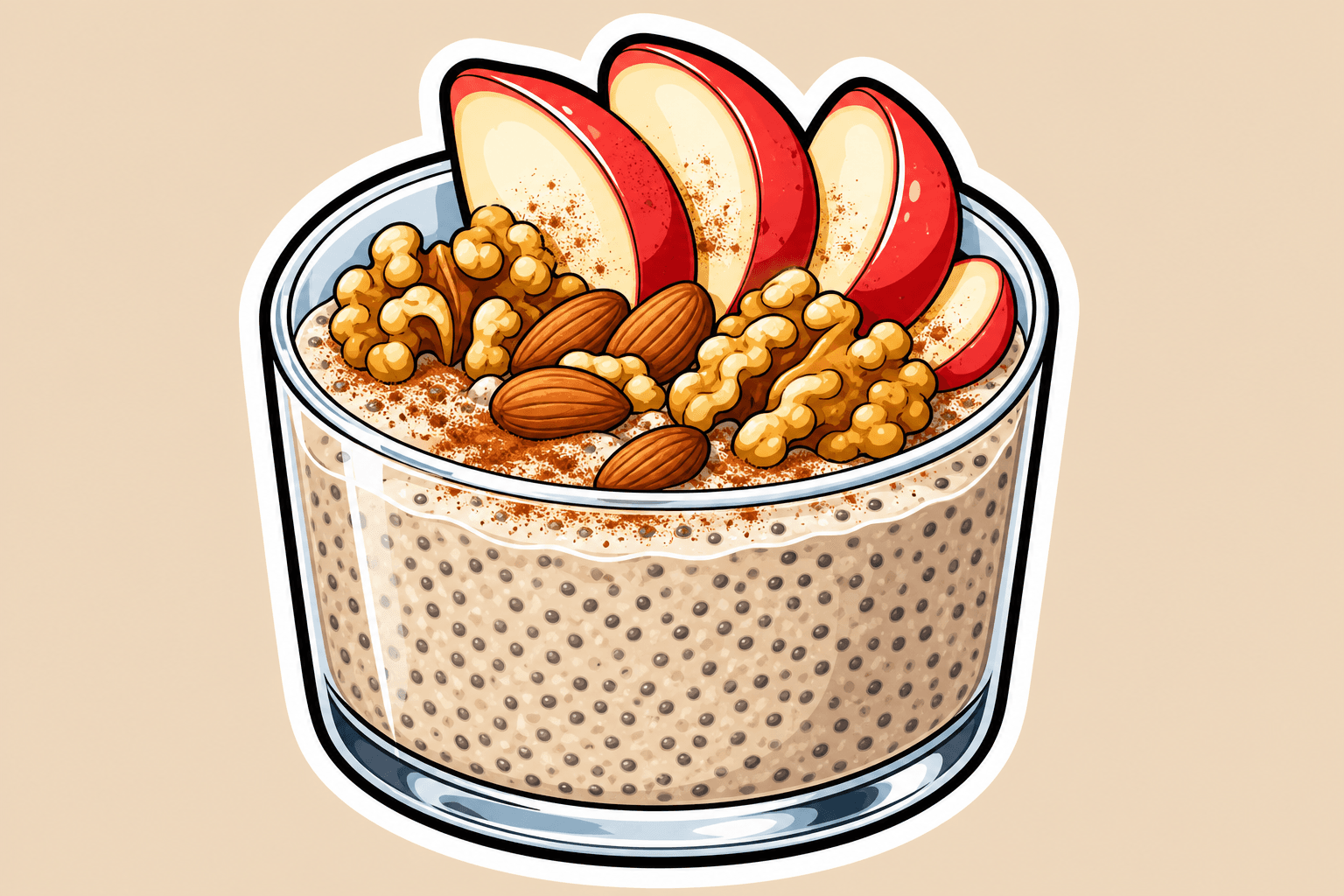 Illustration: Apple Cinnamon Chia Pudding