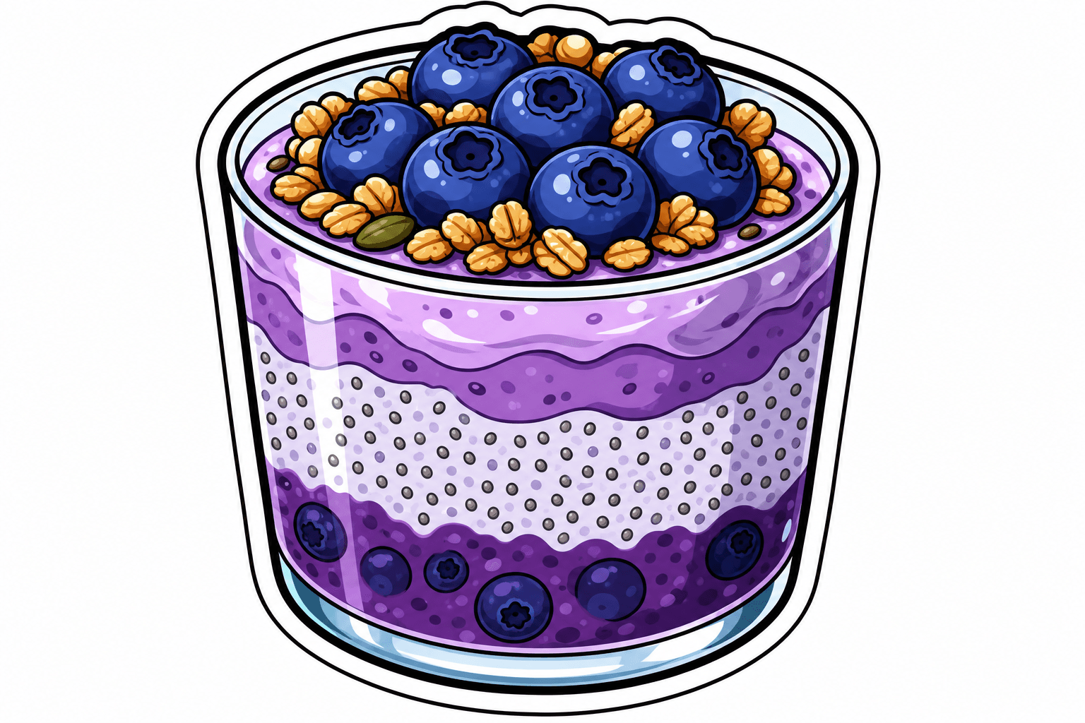 Illustration: Blueberry Chia Pudding