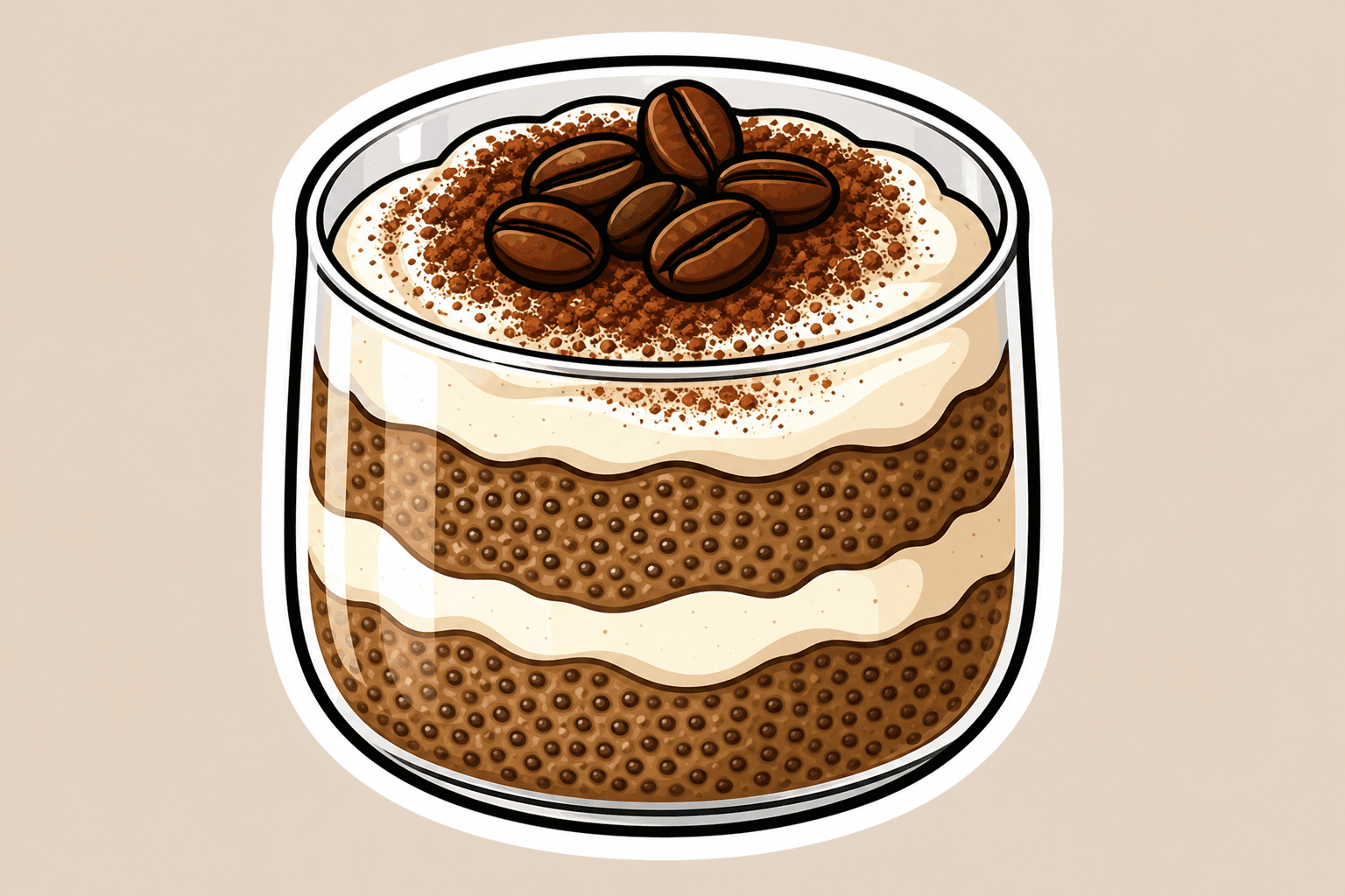 Illustration: Coffee Tiramisu Chia Pudding