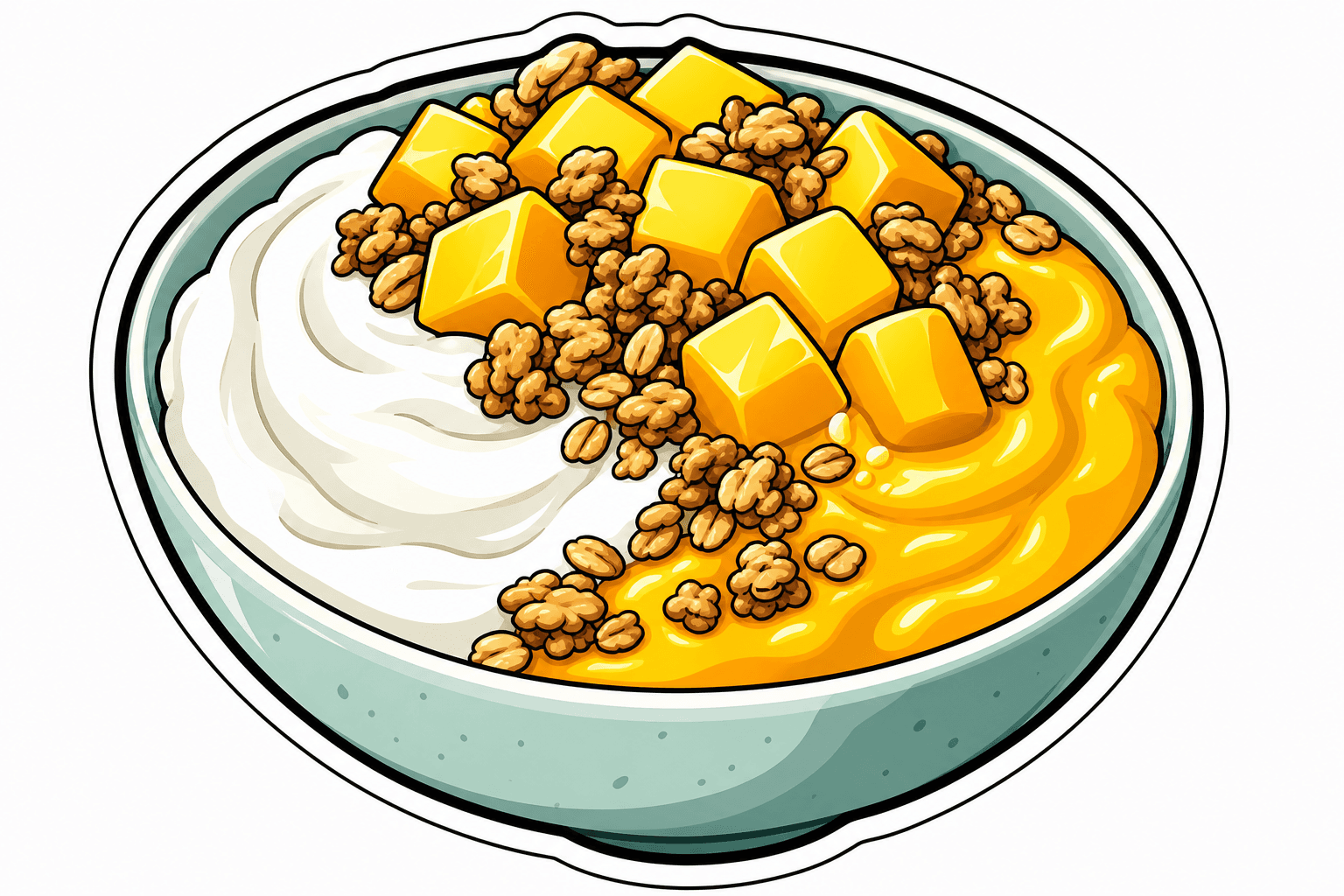 Illustration: Mango Yogurt Bowl