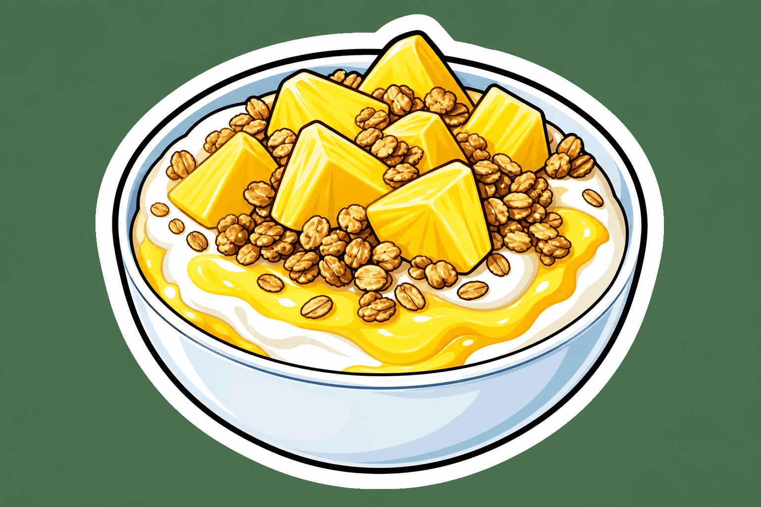 Illustration: Pineapple Yogurt Bowl